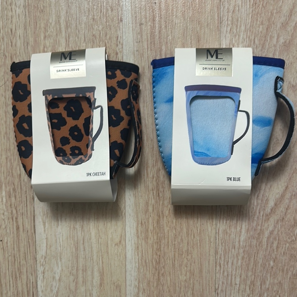ME Drink Sleeve Set - Cheetah and Blue